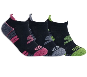 Dámské Ponožky Skechers 3 Pack GOdri Heathered Performance Černé | CZ.Z110098 BLK